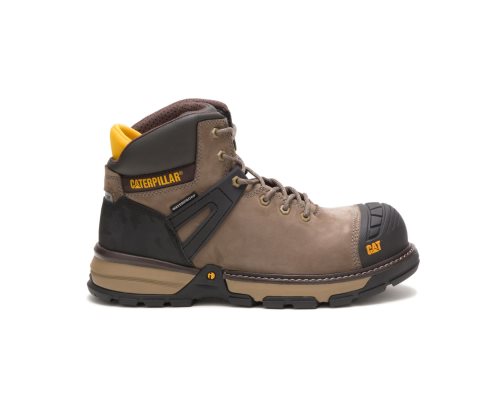 Botas De Trabajo Caterpillar Excavator Superlite Waterproof Nano Puntera Hombre Brown/Black | Argen