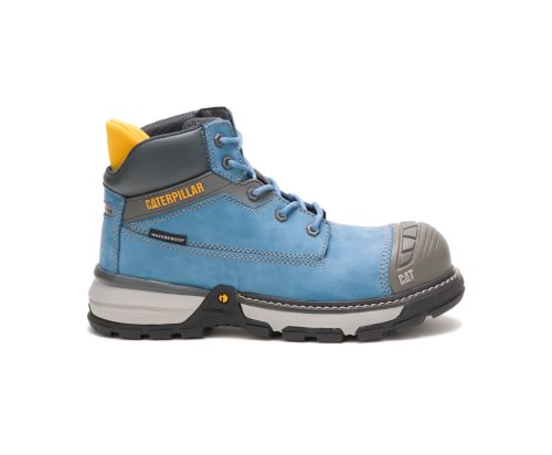 Botas De Trabajo Caterpillar Excavator Superlite Waterproof Nano Puntera Mujer Azules | Argentina J