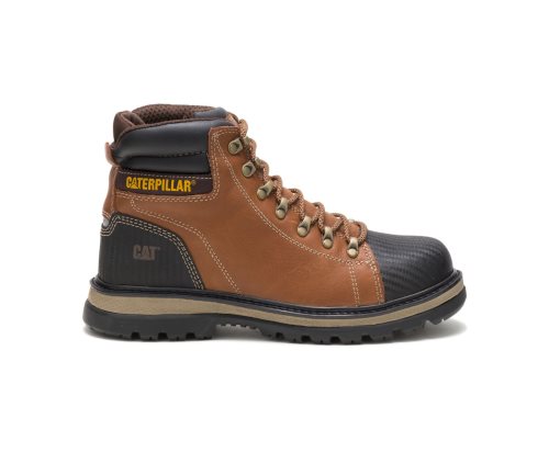 Botas De Trabajo Caterpillar Foxfield Steel Puntera Hombre Brown/Black | Argentina ACMNB-7635
