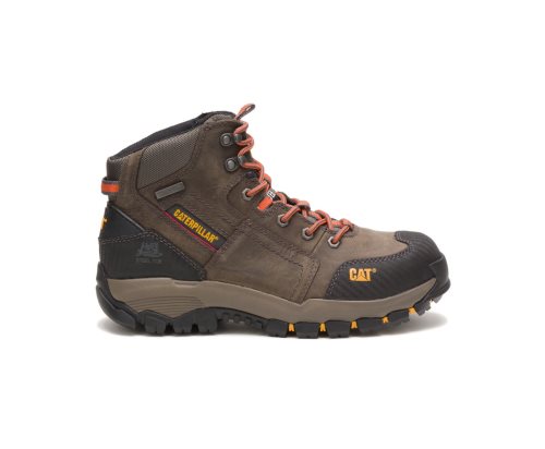 Botas De Trabajo Caterpillar Navigator Mid Waterproof Steel Puntera Hombre Gris Oscuro | Argentina