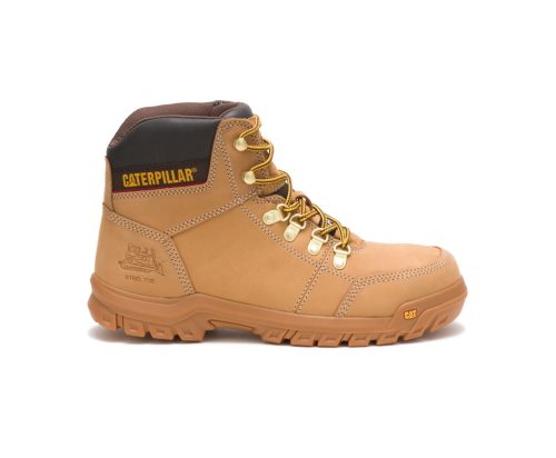 Botas De Trabajo Caterpillar Outline Steel Puntera Hombre Marrones | Argentina IWUNP-9762