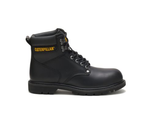 Botas De Trabajo Caterpillar Second Shift Steel Puntera Hombre Negras | Argentina HIAXC-9421