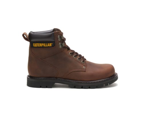 Botas De Trabajo Caterpillar Second Shift Hombre Marrones Oscuro | Argentina ZCNYF-3072