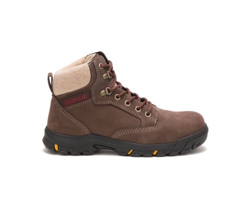 Botas De Trabajo Caterpillar Tess Steel Puntera Mujer Chocolate | Argentina WUFTJ-6531